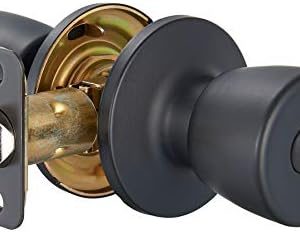 BRINKS – Contemporary Non-Locking Interior Ball Door Knob, Matte Black - Designed for Sleek and Modern Homes and Blends Seamlessly with Interior Décor
